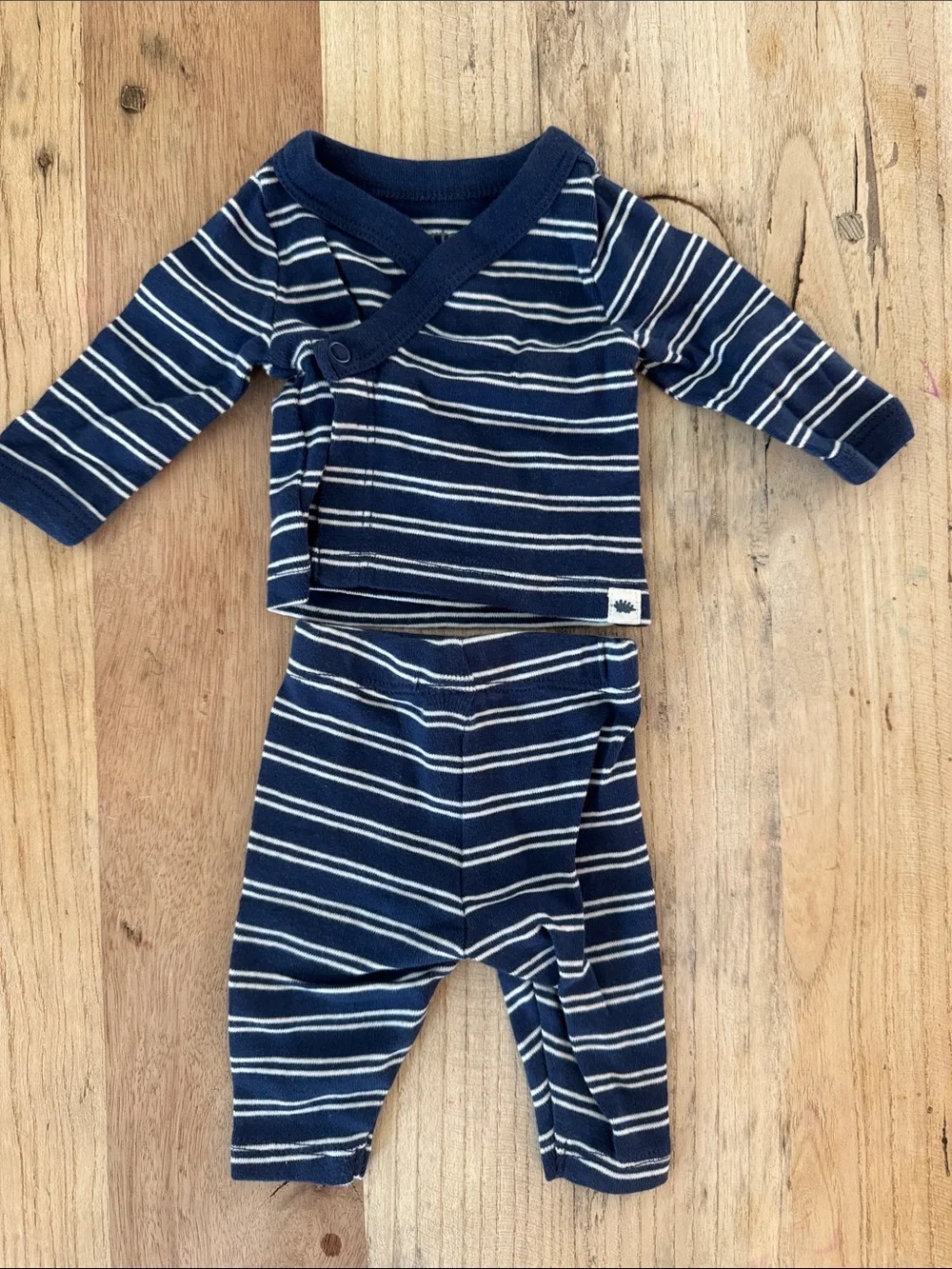 Carter's Navy & White Striped Baby Two-Piece Outfit